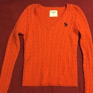 Orange Abercrombie and Fitch sweater
